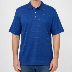 Payne Stewart Polo Shirt Mens XL Plaid Golf Double Mercerized Cotton Classic